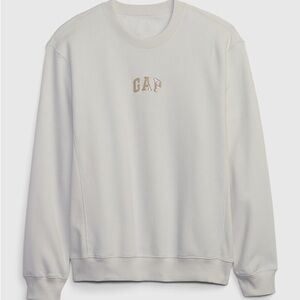 GAP Cream Crewneck Sweater with Ribbed Cuffs